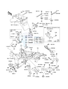 ZX 600 J [ZZR600] (J6F-J8F) J7F drawing FRAME FITTINGS