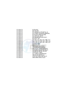 VL125 (E2) drawing * COLOR CHART *