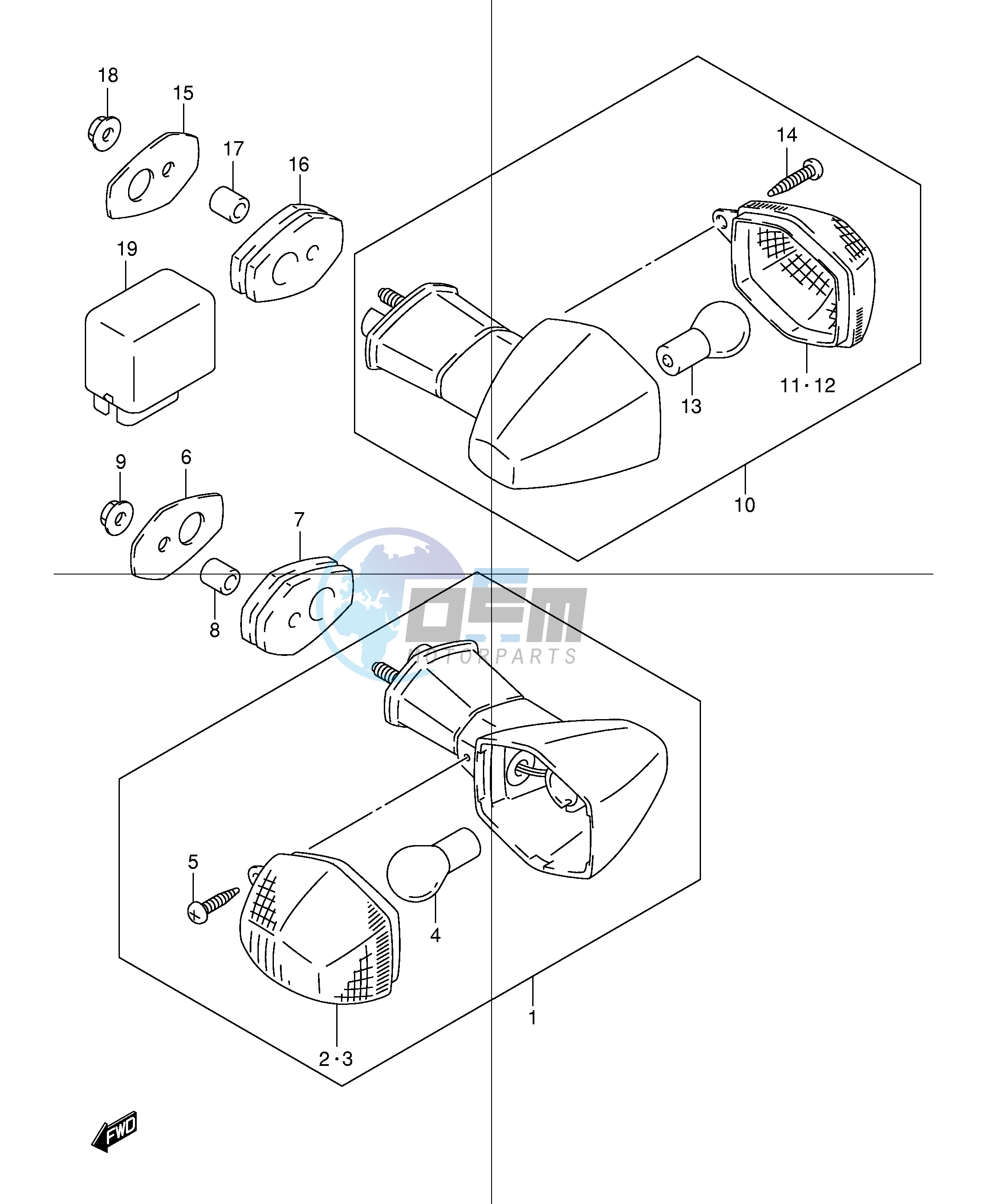 TURN SIGNAL LAMP (GSF600Y UY K1 K2 K3 K4 UK1 UK2 UK3 UK4 ZK4)