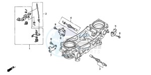 VTR1000SP VTR1000SP-1 drawing THROTTLE BODY (COMPONENT PARTS) (VTR1000SPY/1)