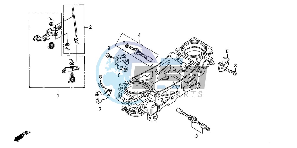 THROTTLE BODY (COMPONENT PARTS) (VTR1000SPY/1)