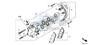 VT750C2BE Shadow - VT750C2B-E UK - (E) drawing FRONT BRAKE CALIPER (VT750C2B/ C)