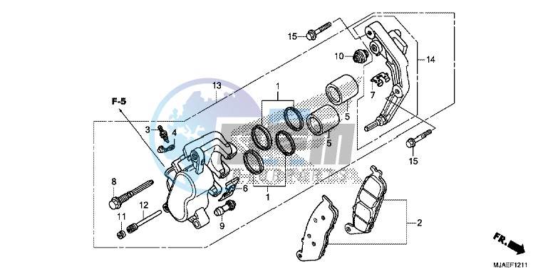 FRONT BRAKE CALIPER (VT750C2B/ C)