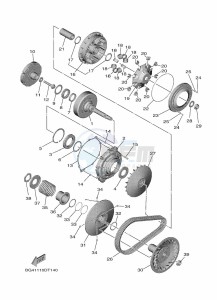 YXE850EN YXE85WPHM (BAND) drawing CLUTCH