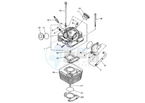 ATV 125 drawing CYLINDER HEAD