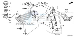 VFR1200XDC drawing RR. BRAKE MASTER CYLINDER