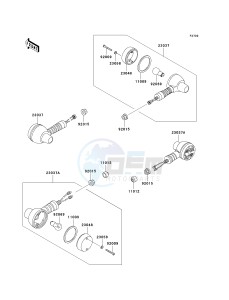 KL 650 A [KLR650] (A10-A14) [KLR650] drawing TURN SIGNALS