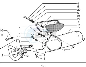 NRG 50 MC3 drawing Catalytic silencer (Vehicle with rear drum brake)