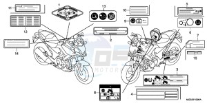 NC700XAD NC700X ABS Europe Direct - (ED) drawing CAUTION LABEL