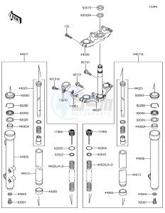 KX65 KX65AJF EU drawing Front Fork