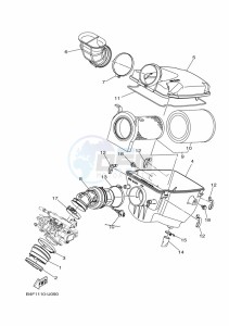 YFM700FWAD GRIZZLY 700 EPS (BFEG) drawing INTAKE