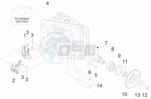 Scarabeo 50 4t 4v e2 drawing Valve control