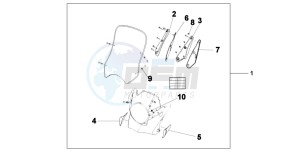 XL700V drawing WINDSCREEN