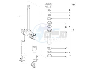 Beverly 350 4t 4v ie e3 ( USA - ca ) USA_CAL drawing Fork steering tube - Steering bearing unit