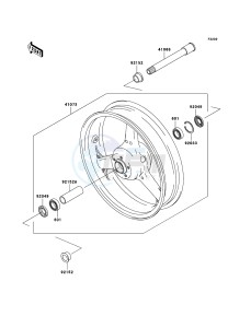 Z1000 ZR1000A6F FR GB XX (EU ME A(FRICA) drawing Front Hub