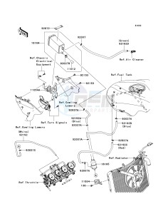 ZX 600 P [NINJA ZX-6R] (7F-8FA) P7F drawing FUEL EVAPORATIVE SYSTEM-- P7F- --- CA- -