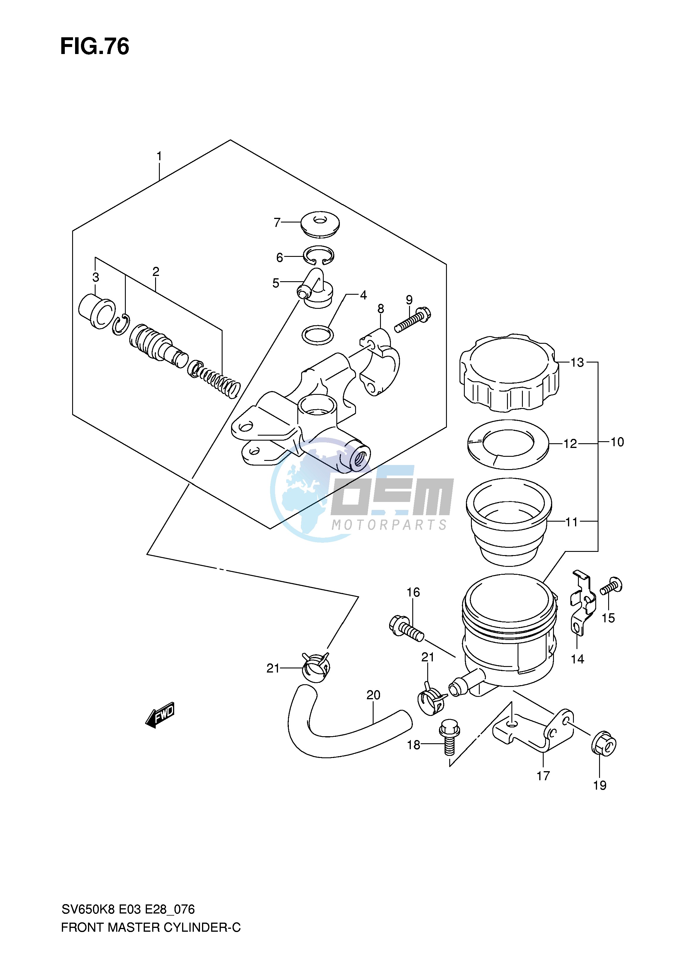 FRONT MASTER CYLINDER (SV650SK8 SK9 SL0)