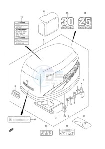 DF 25 drawing Engine Cover