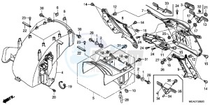 GL1800F GoldWing - GL1800-F 2ED - (2ED) drawing REAR FENDER (GL1800C/ D/ E/ F/ G)