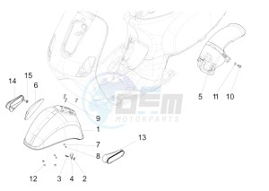 LXV 125 4T 3V IE NOABS E3 (APAC) drawing Wheel housing - Mudguard