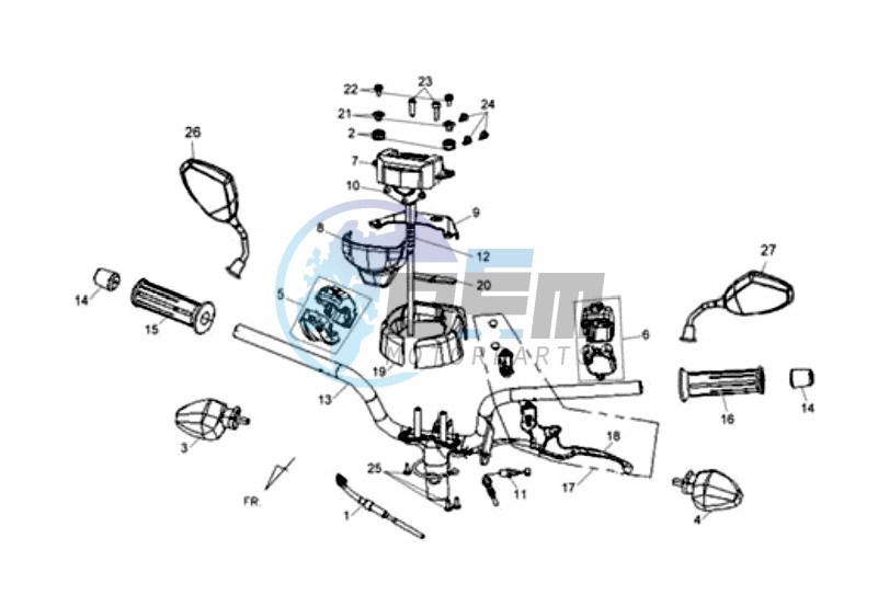 HANDLEBAR / MIRRORS / BRAKE LEVERS