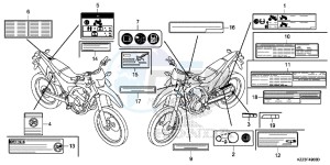 CRF250LF CRF250L E drawing CAUTION LABEL