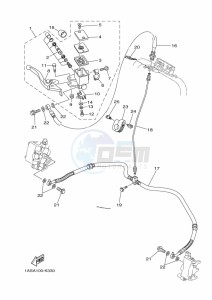 YFM700R (BCX8) drawing FRONT MASTER CYLINDER