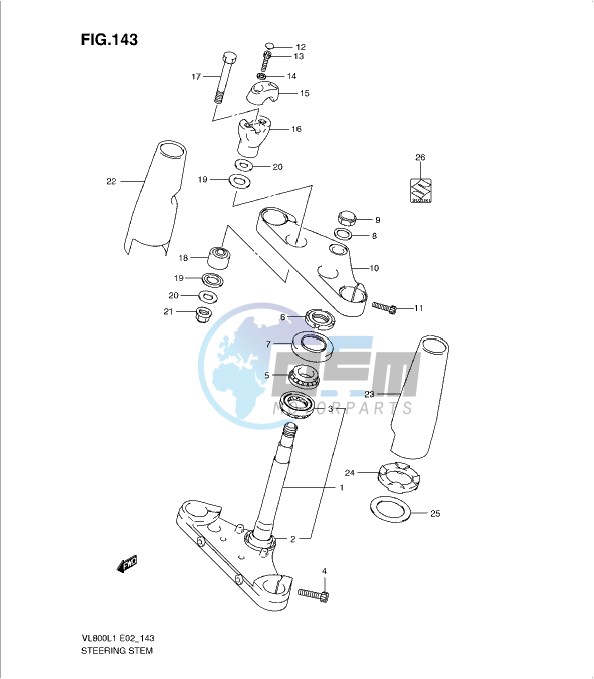 STEERING STEM (VL800CL1 E19)