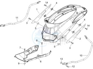 Liberty 125 4t e3 (UK) UK drawing Side cover - Spoiler