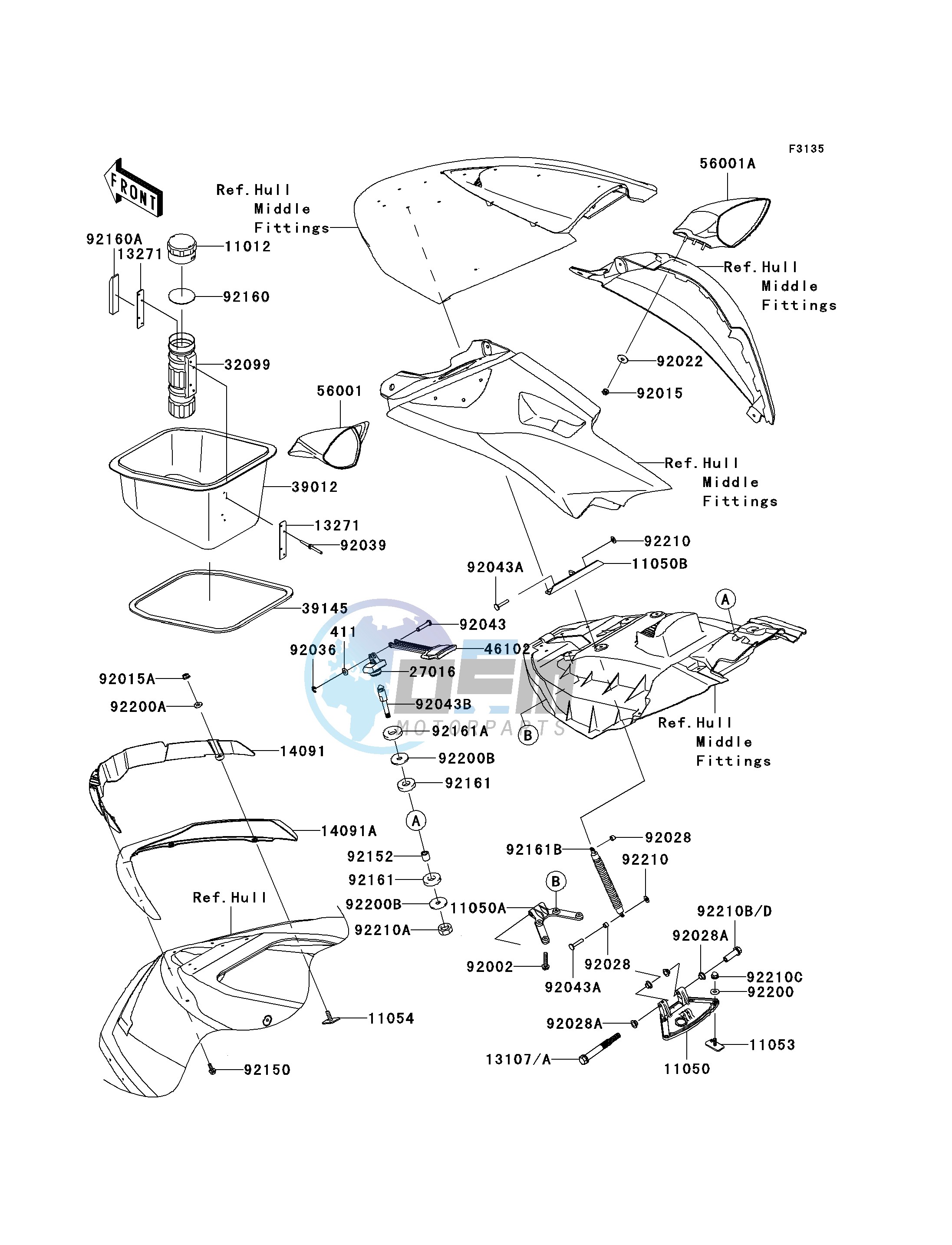 HULL FRONT FITTINGS