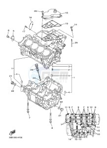 XJ6F ABS 600 DIVERSION F (ABS) (1DG4) drawing CRANKCASE