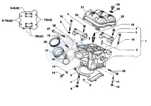 X-TRA RAPTOR 1000 drawing REAR CYLINDER HEAD