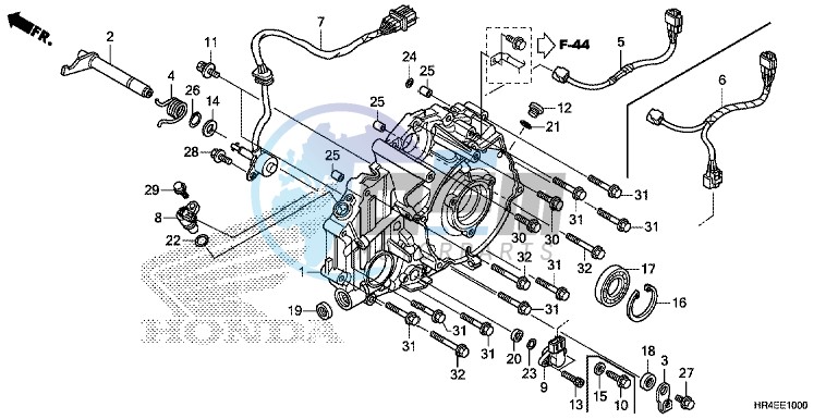 REAR CRANKCASE COVER