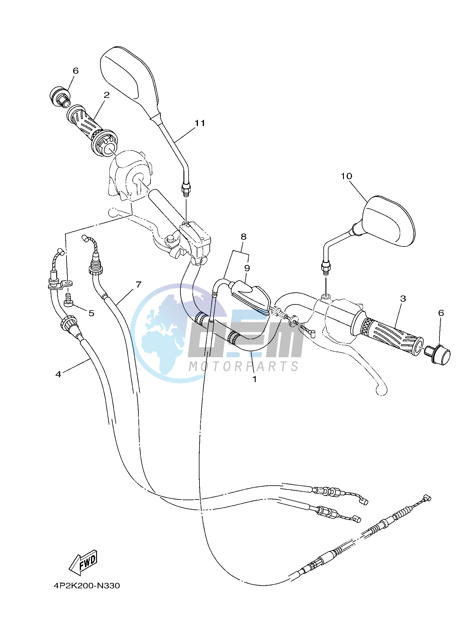 STEERING HANDLE & CABLE 2