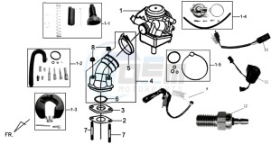 MIO 100 drawing CABURATOR / INLET / FUEL CUT