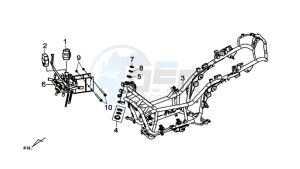 MAXSYM 600 I ABS EXECUTIVE (LX60A3-EU) (E4) (L7-M0) drawing FRAME / BATTERY