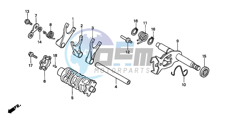 SHIFT DRUM/SHIFT FORK