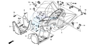 TRX90 SPORTRAX90 drawing REAR FENDER