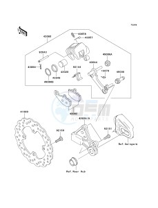 KLE 650 A [VERSYS] (9F-9F) A8F drawing REAR BRAKE