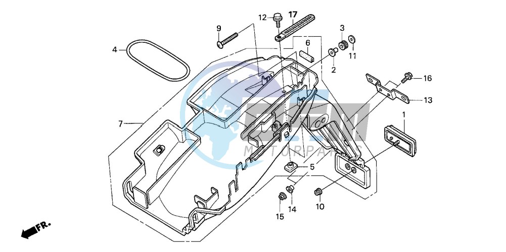 REAR FENDER (CB600F3/4/5/ 6)