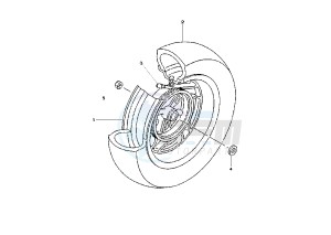 YP MAJESTY DX 250 drawing REAR WHEEL