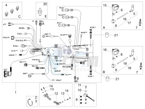 V7 III Racer 750 e4 (NAFTA) drawing Central electrical system