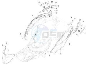 Liberty 150 iGet 4T 3V ie ABS (APAC) drawing Side cover - Spoiler