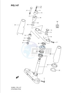 VL800 drawing STEERING STEM (VL800CUEL1 E19)