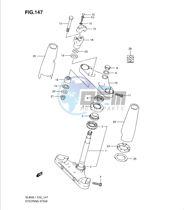 STEERING STEM (VL800CUEL1 E19)