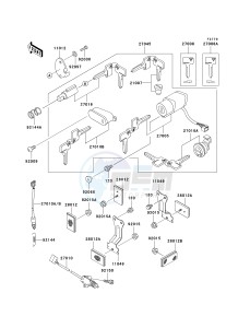 VN 800 A [VULCAN 800] (A6-A9) [VULCAN 800] drawing IGNITION SWITCH_LOCKS_REFLECTORS