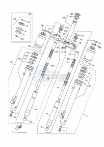 DT125 (3TTW) drawing FRONT FORK