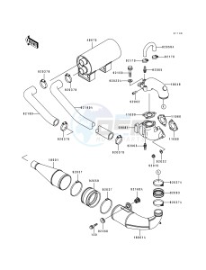 JS 650 B [650 SX] (B1-B3) [650 SX] drawing MUFFLER