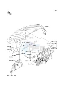 KRF 750 C [TERYX 750 4X4] (C8F) C8F drawing FRONT FENDER-- S- -