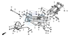 VFR750F drawing FRAME BODY (VFR750FR/FS/FT/FV)